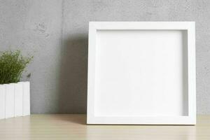 white empty photo frame mockup. AI Generative Pro Photo