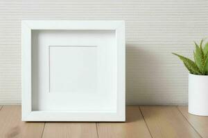 white empty photo frame mockup. AI Generative Pro Photo