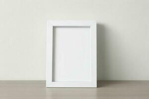 white empty photo frame mockup. AI Generative Pro Photo