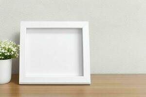 white empty photo frame mockup. AI Generative Pro Photo