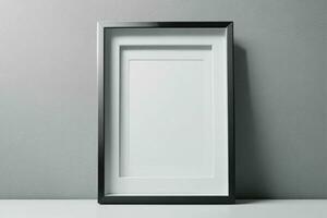 white empty photo frame mockup. AI Generative Pro Photo