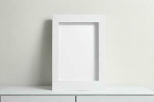 white empty photo frame mockup. AI Generative Pro Photo