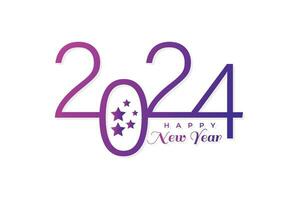 Colorful design number 2024 for celebration of happy new year with a mountain symbol vector