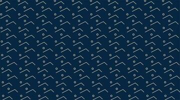 Fabric geometric seamless pattern with  line and circle. dark blue background. photo