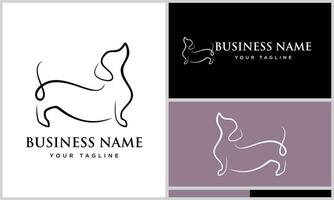 vector dachshund logo design template