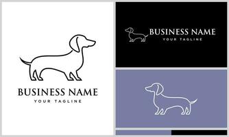 vector dachshund logo design template