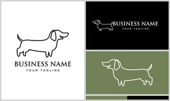 vector dachshund logo design template