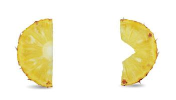 Pineapple slices with isolated background. photo