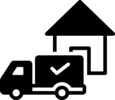 solid icon for delivered vector