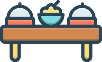 color icon for cuisine vector