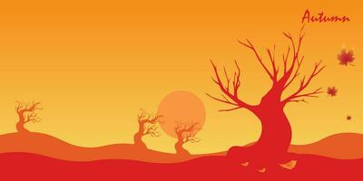 Background design with an autumn theme. vector