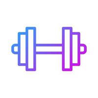 Dumbbell icon Gradient purple sport symbol illustration. vector