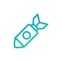 Rocket icon gradient green blue colour military symbol perfect. vector