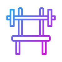 pesa icono degradado púrpura deporte símbolo ilustración. vector