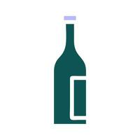 vaso vino icono sólido verde púrpura color Pascua de Resurrección símbolo ilustración. vector