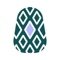 Egg icon solid green purple colour easter symbol illustration. vector