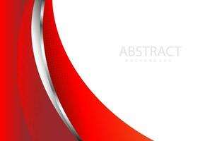 Red curve on a white background vector