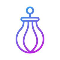 Punching bag icon Gradient purple sport symbol illustration. vector