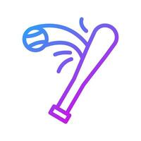 béisbol icono degradado púrpura deporte símbolo ilustración. vector