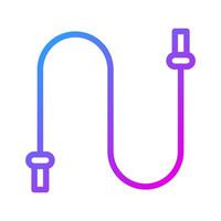 Jump rope icon Gradient purple sport symbol illustration. vector