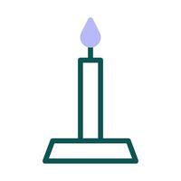 vela icono duotono verde púrpura color Pascua de Resurrección símbolo ilustración. vector
