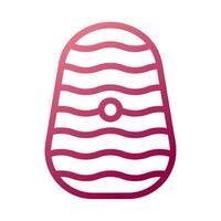 Egg icon gradient white red colour easter symbol illustration. vector