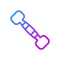 Dumbbell icon Gradient purple sport symbol illustration. vector