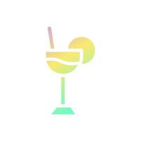 Drink icon solid gradient purple yellow green summer beach symbol illustration. vector