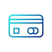 Card icon gradient blue business symbol illustration. vector