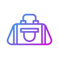 mochila icono degradado púrpura deporte símbolo ilustración. vector