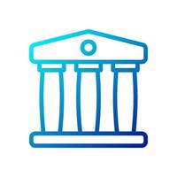 Banking icon gradient blue business symbol illustration. vector