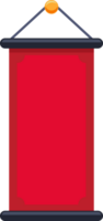 Red scroll banner chinese png