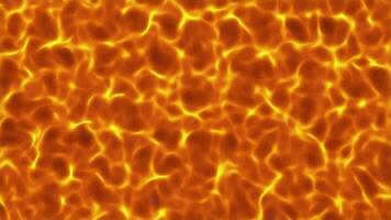 Orange fire flowing sun lights on waved surface. Waving water surface background. Slow floating liquid backdrop. Wavy pool space creative motion design. video