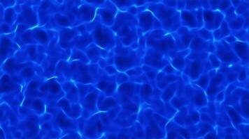 Blue flowing sun lights on waved surface. Waving water surface background. Slow floating liquid backdrop. Wavy pool space creative motion design. video