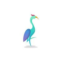 Crane Bird Logo Vector Design Template