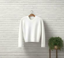 White sweater mockup ai generate photo