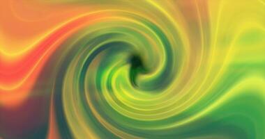 Green background of twisted swirling energy magical glowing light lines abstract background photo