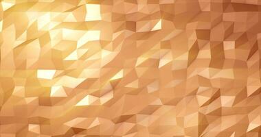 Abstract yellow gold low poly triangular mesh background photo