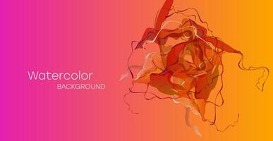 Colorful watercolor background for poster, brochure, card or flyer. Vector. vector