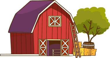 vector illustration of farm house