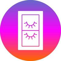 False Eyelashes Vector Icon Design