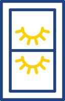 False Eyelashes Vector Icon Design