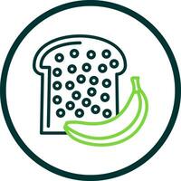 Banana Bread Vector Icon Design