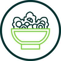 Greek Salad Vector Icon Design