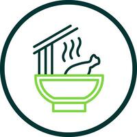 Chicken Noodle Soup Vector Icon Design