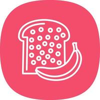 Banana Bread Vector Icon Design