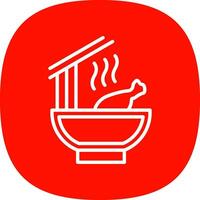 Chicken Noodle Soup Vector Icon Design