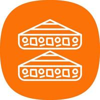 Chicken Quesadilla Vector Icon Design