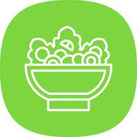 Greek Salad Vector Icon Design