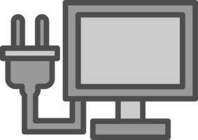 Lcd Plug Vector Icon Design